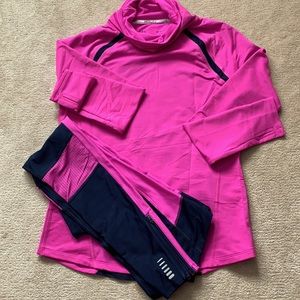 Under Armor running top and tights